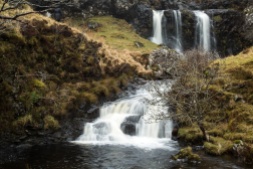 Cascading waterfalls near the beginning of the walk