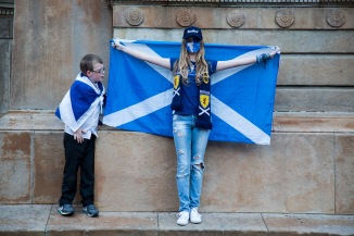 Supporters of all ages - George Square